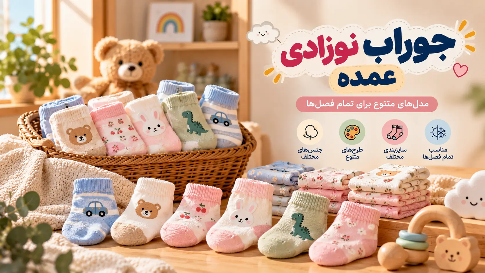 فروش عمده و پخش عمده جوراب نوزادی